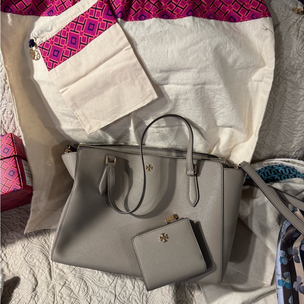 Tory Burch tote and matching wallet